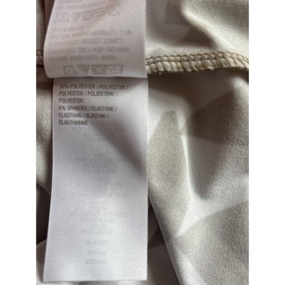 Susan Graver Liquid Knit Tank Top Women's Large Beige Geometric Stretch Workwear - Picture 11 of 11